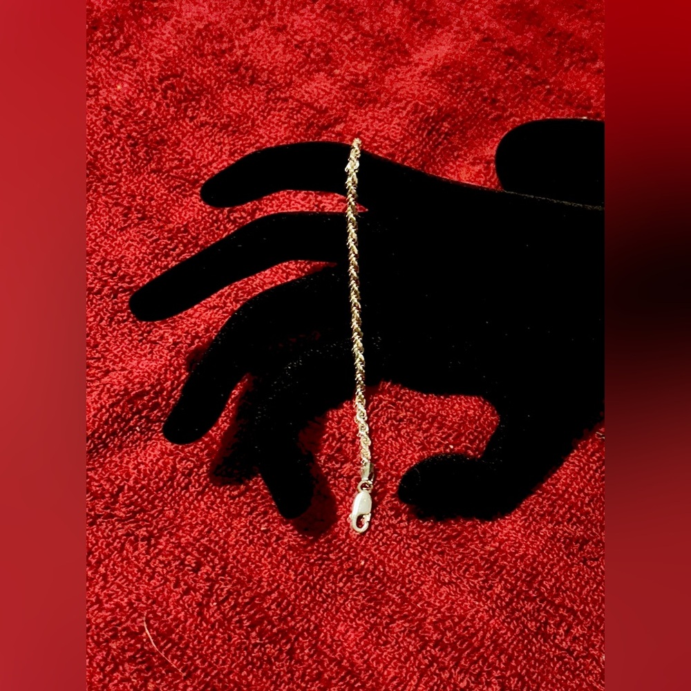 Italian Sterling Silver Rope Chain Bracelet – FAS 925 Italy-item#0003